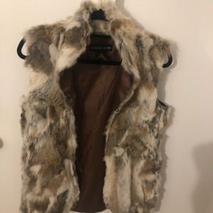 Adrienne Landau Real Rabbit Fur Vest